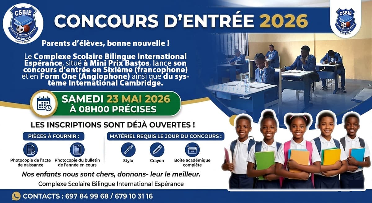Concours d'entrée CSBIE 2026